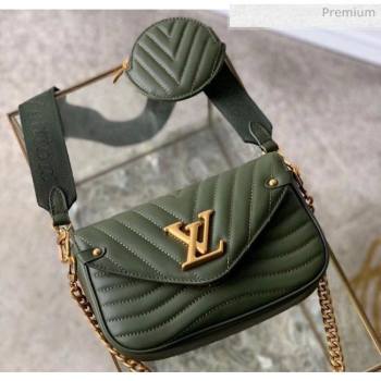 Louis Vuitton Multi Pochette New Wave Shoulder Bag M56471 Army Green 2020 (K-20051919)