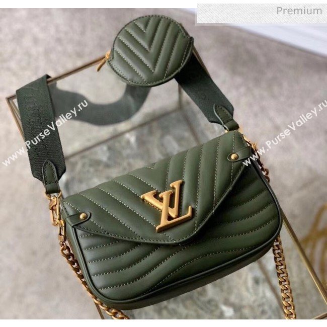 Louis Vuitton Multi Pochette New Wave Shoulder Bag M56471 Army Green 2020 (K-20051919)