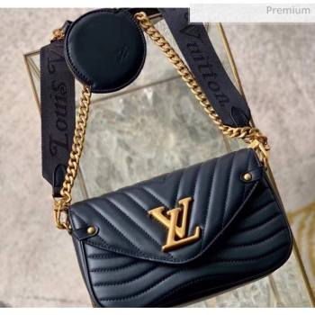 Louis Vuitton Multi Pochette New Wave Shoulder Bag M56461 Black 2020 (K-20051921)