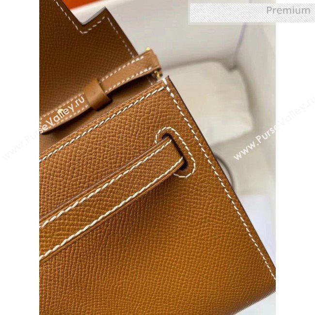 Hermes Kelly Long To Go Wallet in Original Epsom Leather Brown/Gold 2020 (HM-20051806)