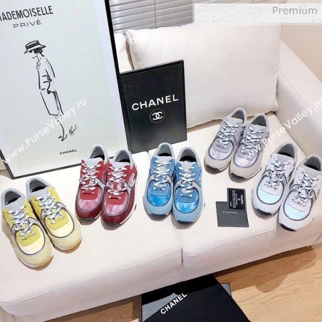 Chanel Calfskin Suede & Fabric Classic Sneaker Grey 2020(For Women and Men) (MD-20052059)