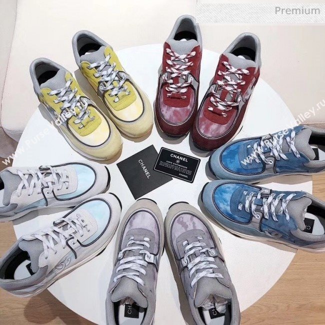 Chanel Calfskin Suede & Fabric Classic Sneaker Grey 2020(For Women and Men) (MD-20052059)