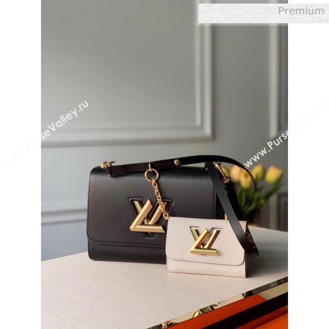 Louis Vuitton Twist MM & Twisty Bag In Epi Leather M55683 Black/White 2020 (K-20052208)