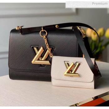 Louis Vuitton Twist MM & Twisty Bag In Epi Leather M55683 Black/White 2020 (K-20052208)