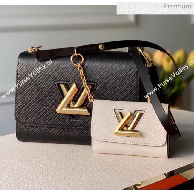 Louis Vuitton Twist MM & Twisty Bag In Epi Leather M55683 Black/White 2020 (K-20052208)