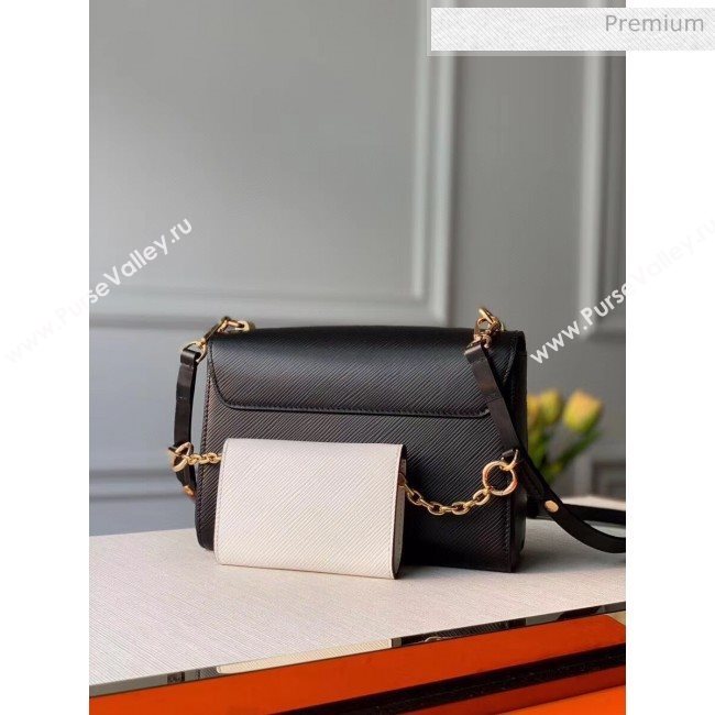 Louis Vuitton Twist MM & Twisty Bag In Epi Leather M55683 Black/White 2020 (K-20052208)