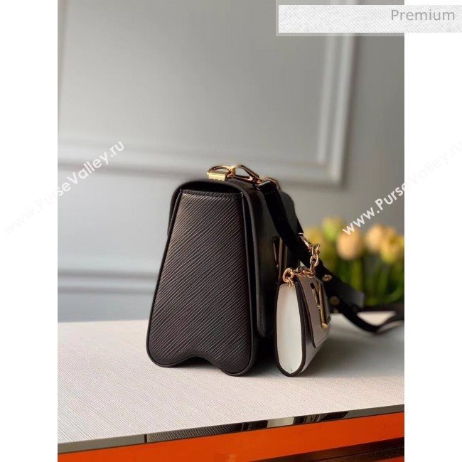 Louis Vuitton Twist MM & Twisty Bag In Epi Leather M55683 Black/White 2020 (K-20052208)