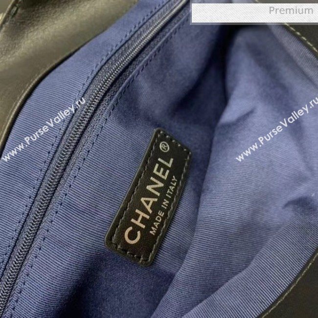 Chanel Printed Cotton & Silver-Tone Chain Shopping Bag AS1383 2020 (JY-20052303)