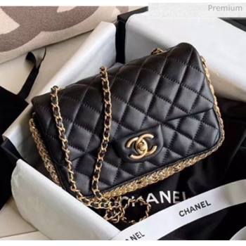 Chanel Lambskin & Imitation Pearls Flap Bag AS1740 Black 2020 (JY-20052326)