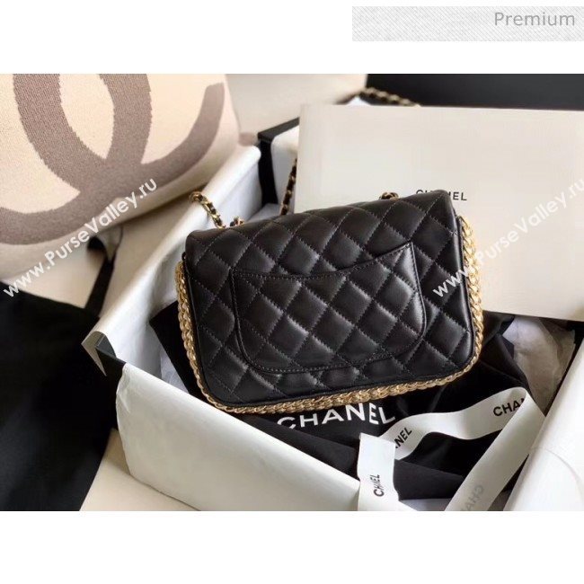 Chanel Lambskin & Imitation Pearls Flap Bag AS1740 Black 2020 (JY-20052326)