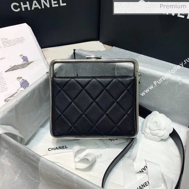 Chanel Lambskin & Silver-Tone Metal Clutch AS1732 Black 2020 (JY-20052317)