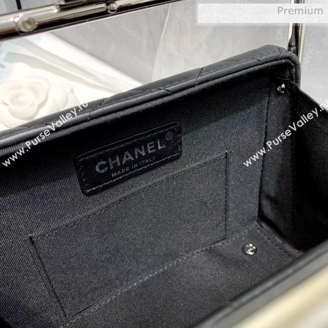 Chanel Lambskin & Silver-Tone Metal Clutch AS1732 Black 2020 (JY-20052317)