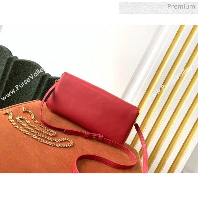 Saint Laurent Smooth Leather Kate 99 Tassels Shoulder Bag 604276 Red 2020 (KT-20052802)