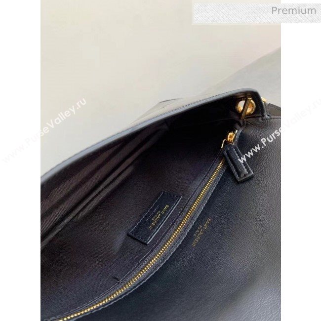 Saint Laurent Patent Leather Kate 99 Tassels Shoulder Bag 604276 Black 2020 (KT-20052805)