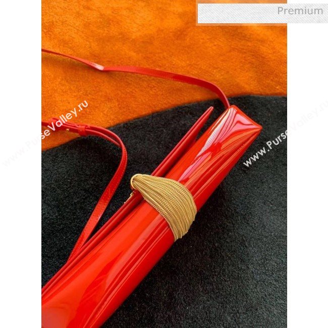 Saint Laurent Patent Leather Kate 99 Tassels Shoulder Bag 604276 Red 2020 (KT-20052806)