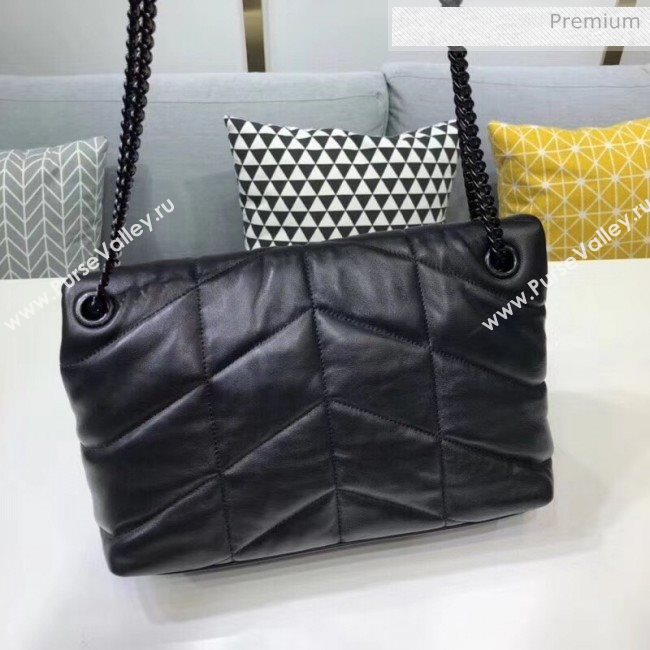 Saint Laurent Loulou Puffer Small Bag in Quilted Lambskin 577476 All Black 2020 (BGL-20052813)