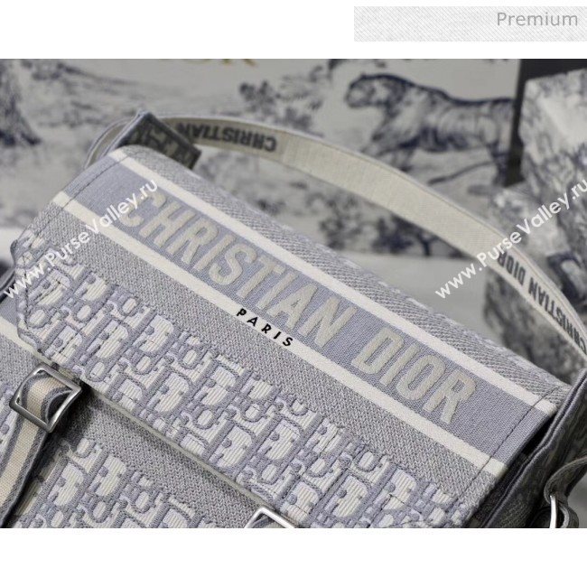 Dior Diorcamp Messenger Bag in Embroidered Oblique Canvas Grey 2020 (XXG-20052814)