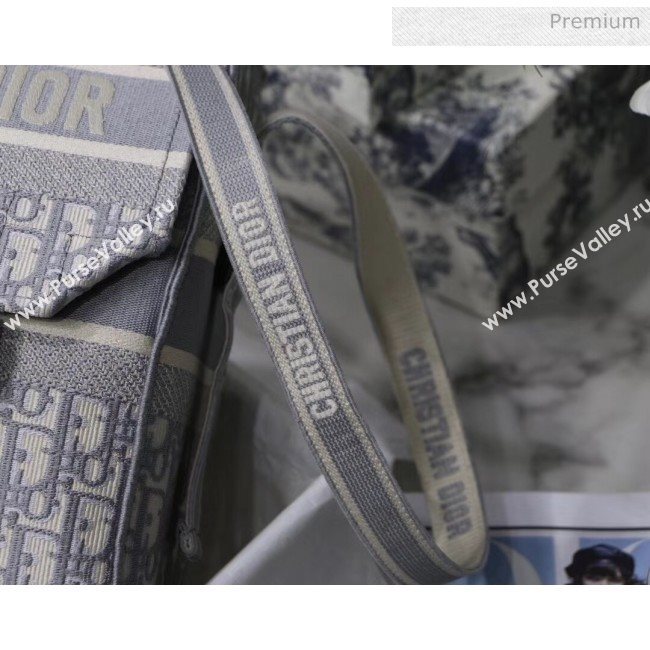 Dior Diorcamp Messenger Bag in Embroidered Oblique Canvas Grey 2020 (XXG-20052814)