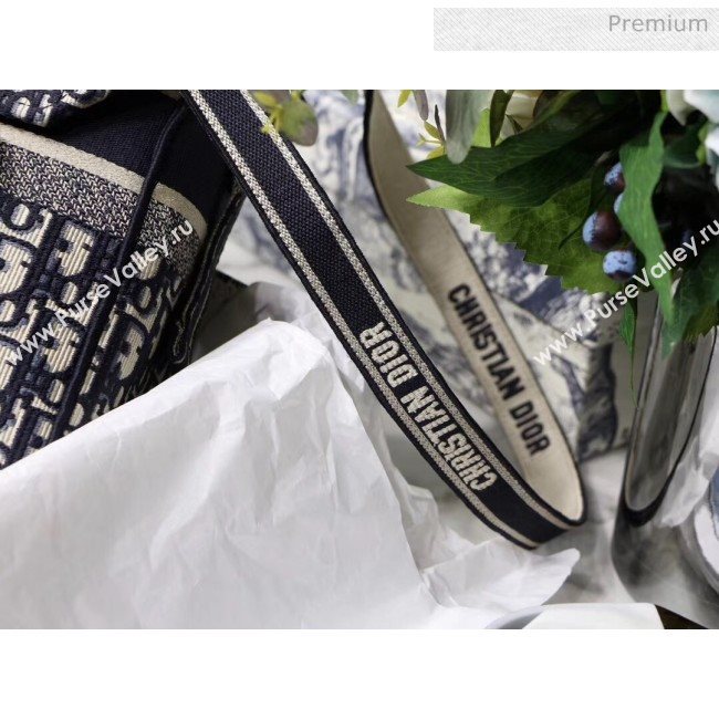 Dior Diorcamp Messenger Bag in Embroidered Oblique Canvas Blue 2020 (XXG-20052815)