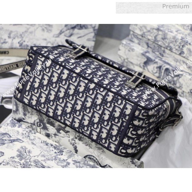 Dior Diorcamp Messenger Bag in Embroidered Oblique Canvas Blue 2020 (XXG-20052815)