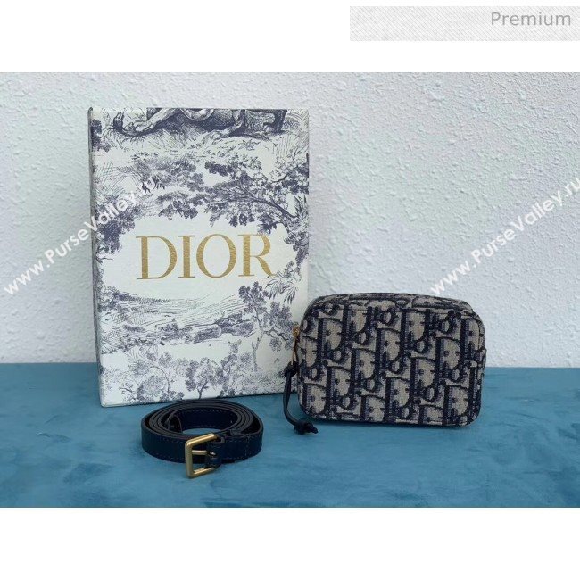 Dior Oblique Canvas Mini Belt Bag Deep Blue 2020 (XXG-20052816)
