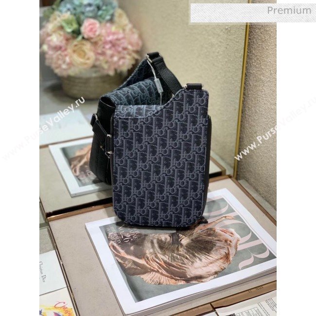 Dior Oblique Jacquard Canvas Saddle Nano Pouch Black 2020 (XXG-20052817)