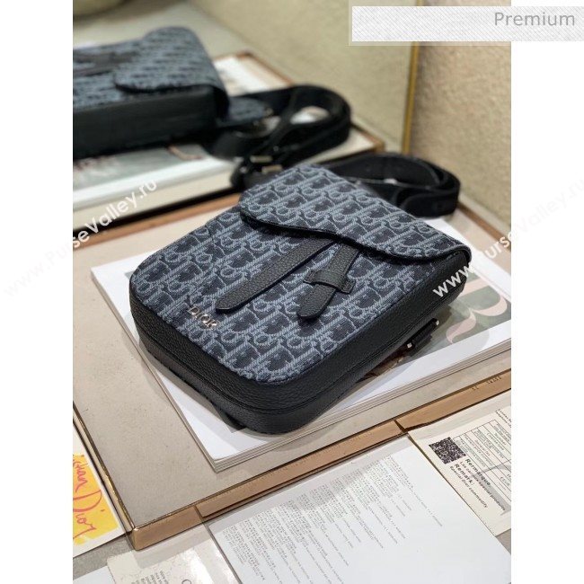 Dior Oblique Jacquard Canvas Saddle Nano Pouch Black 2020 (XXG-20052817)