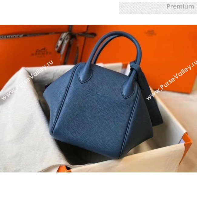 Hermes Lindy 30cm Bag In Togo Calfskin Leather Denim Blue 2020 (FL-20052903)