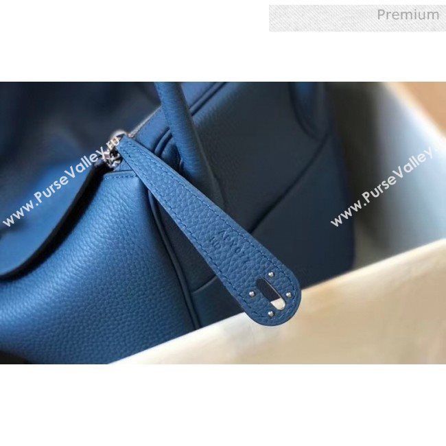 Hermes Lindy 30cm Bag In Togo Calfskin Leather Denim Blue 2020 (FL-20052903)