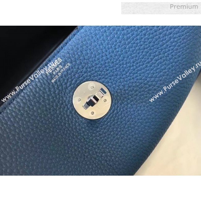 Hermes Lindy 30cm Bag In Togo Calfskin Leather Denim Blue 2020 (FL-20052903)