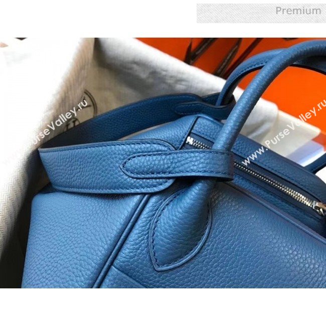 Hermes Lindy 30cm Bag In Togo Calfskin Leather Denim Blue 2020 (FL-20052903)