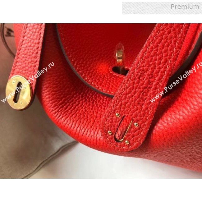 Hermes Lindy 30cm Bag In Togo Calfskin Leather Red 2020 (FL-20052904)