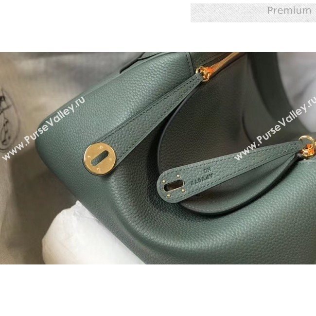 Hermes Lindy 30cm Bag In Togo Calfskin Leather Almond Green 2020 (FL-20052905)