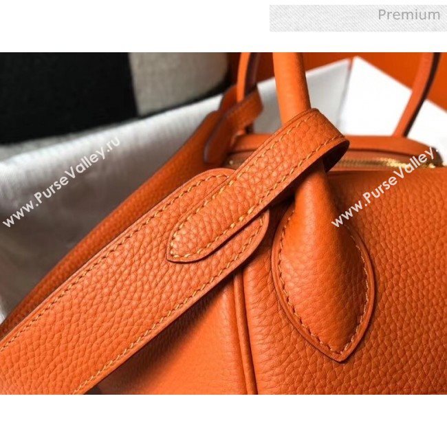 Hermes Lindy 30cm Bag In Togo Calfskin Leather Orange 2020 (FL-20052908)