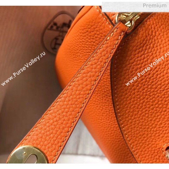 Hermes Lindy 30cm Bag In Togo Calfskin Leather Orange 2020 (FL-20052908)