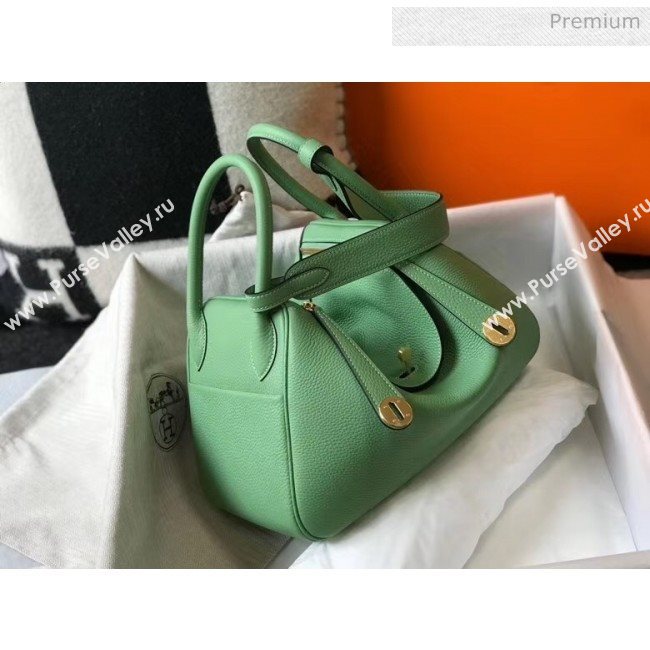 Hermes Lindy 30cm Bag In Togo Calfskin Leather Green 2020 (FL-20052909)