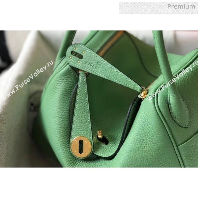 Hermes Lindy 30cm Bag In Togo Calfskin Leather Green 2020 (FL-20052909)