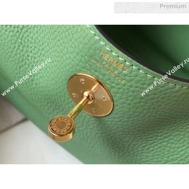 Hermes Lindy 30cm Bag In Togo Calfskin Leather Green 2020 (FL-20052909)