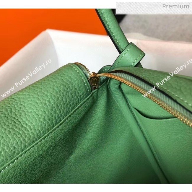 Hermes Lindy 30cm Bag In Togo Calfskin Leather Green 2020 (FL-20052909)