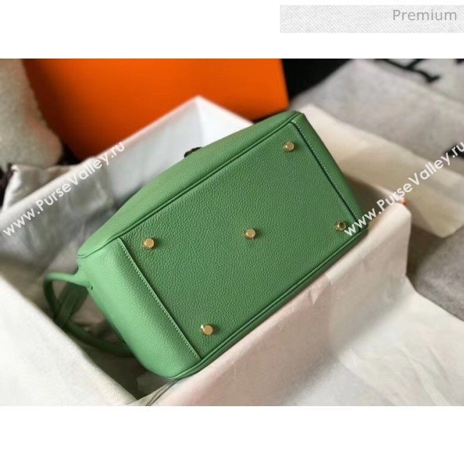 Hermes Lindy 30cm Bag In Togo Calfskin Leather Green 2020 (FL-20052909)