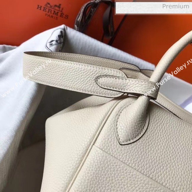 Hermes Lindy 30cm Bag In Togo Calfskin Leather Off-white 2020 (FL-20052910)