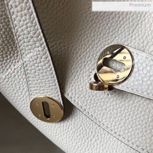 Hermes Lindy 30cm Bag In Togo Calfskin Leather Off-white 2020 (FL-20052910)