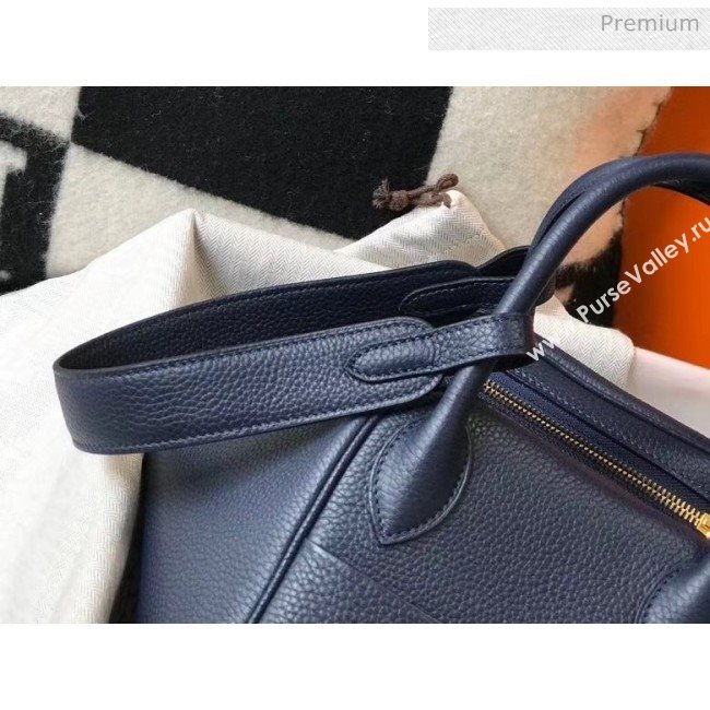 Hermes Lindy 30cm Bag In Togo Calfskin Leather Navy Blue 2020 (FL-20052911)