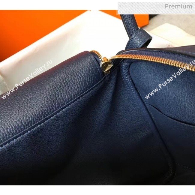 Hermes Lindy 30cm Bag In Togo Calfskin Leather Navy Blue 2020 (FL-20052911)