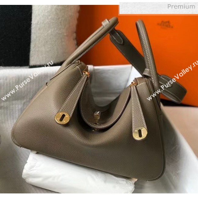 Hermes Lindy 30cm Bag In Togo Calfskin Leather Etoupe 2020 (FL-20052912)