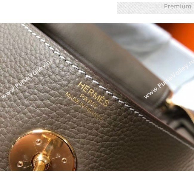 Hermes Lindy 30cm Bag In Togo Calfskin Leather Etoupe 2020 (FL-20052912)