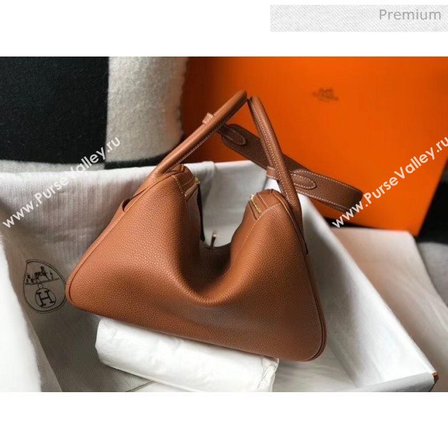 Hermes Lindy 30cm Bag In Togo Calfskin Leather Brown 2020 (FL-20052913)