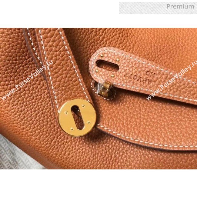 Hermes Lindy 30cm Bag In Togo Calfskin Leather Brown 2020 (FL-20052913)