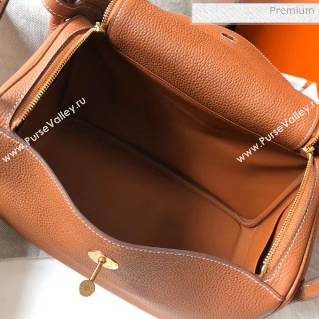 Hermes Lindy 30cm Bag In Togo Calfskin Leather Brown 2020 (FL-20052913)