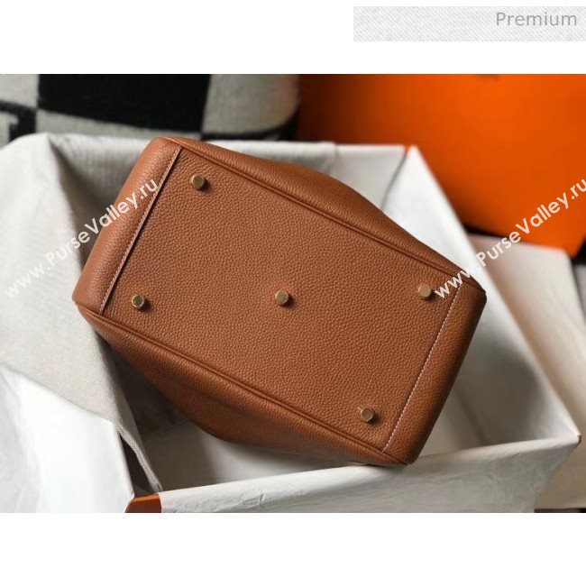 Hermes Lindy 30cm Bag In Togo Calfskin Leather Brown 2020 (FL-20052913)